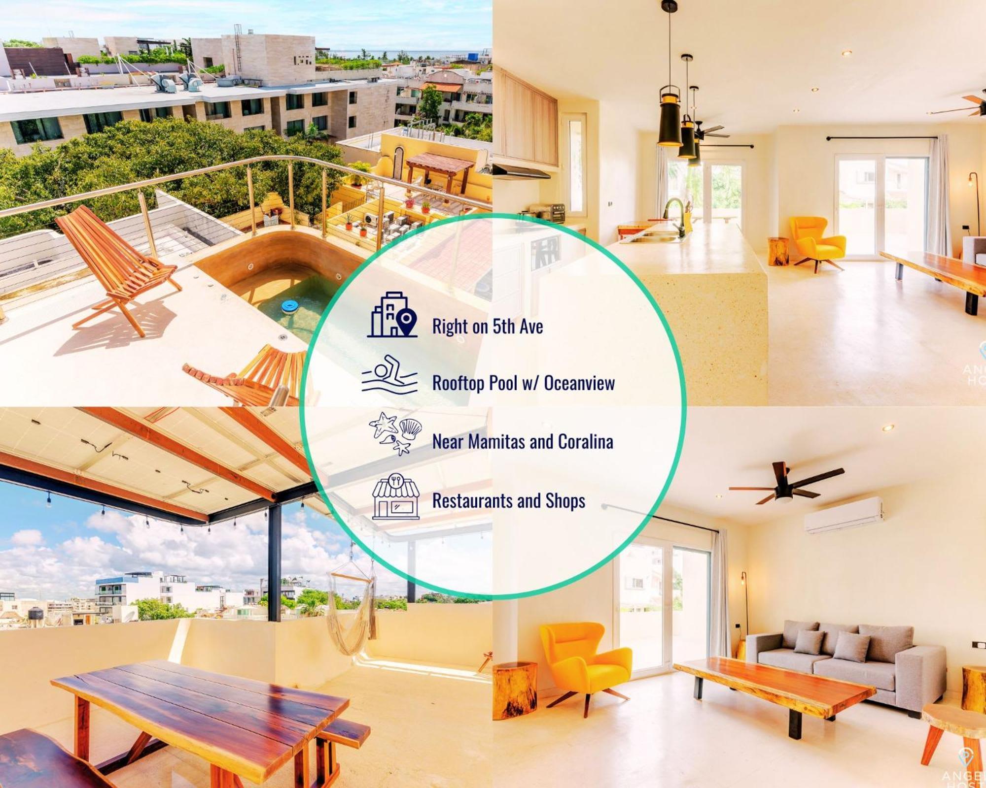 Private Oceanview Rooftop Plunge Pool * Playa del Carmen